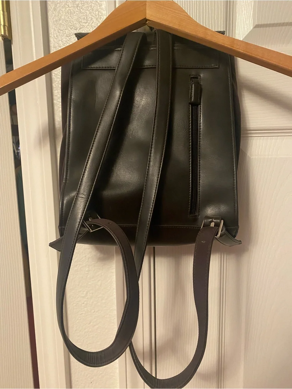 Nine West Black Faux-Leather Backpack